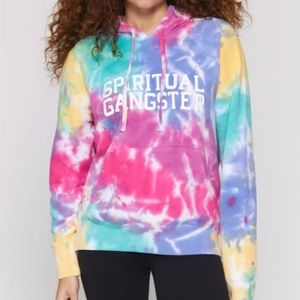spiritual gangster tie dye hoodie